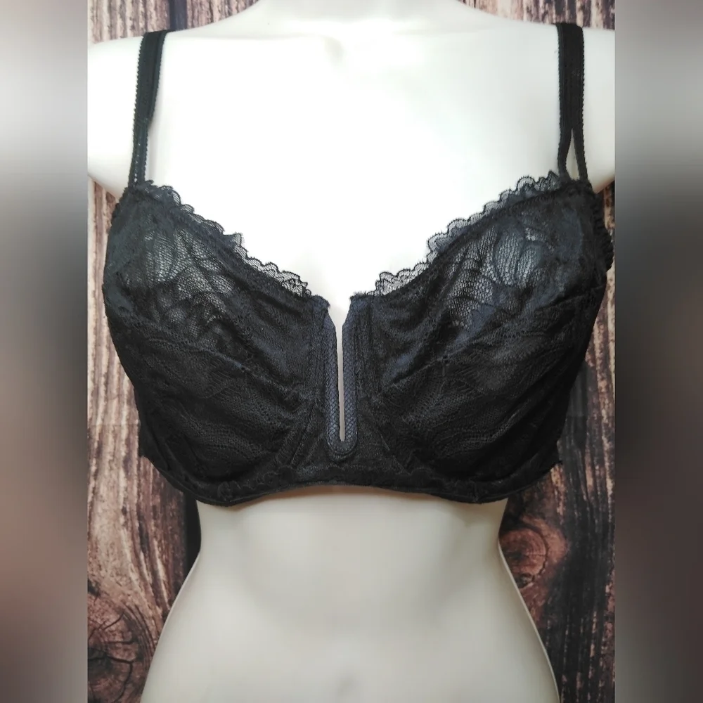 Auden Elegant Black Lace Bra 38C